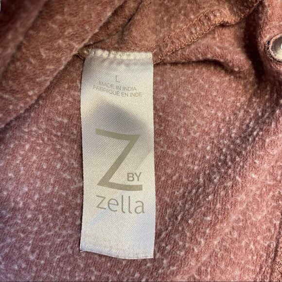Z By Zella Washed Pullover Crop Hoodie Sweatshirt Purple Claret Large No String - Picture 11 of 11